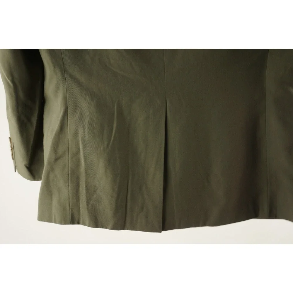 Vintage Polo University Ralph Lauren Mens 44R Green Woven Wool Sport Coat Jacket